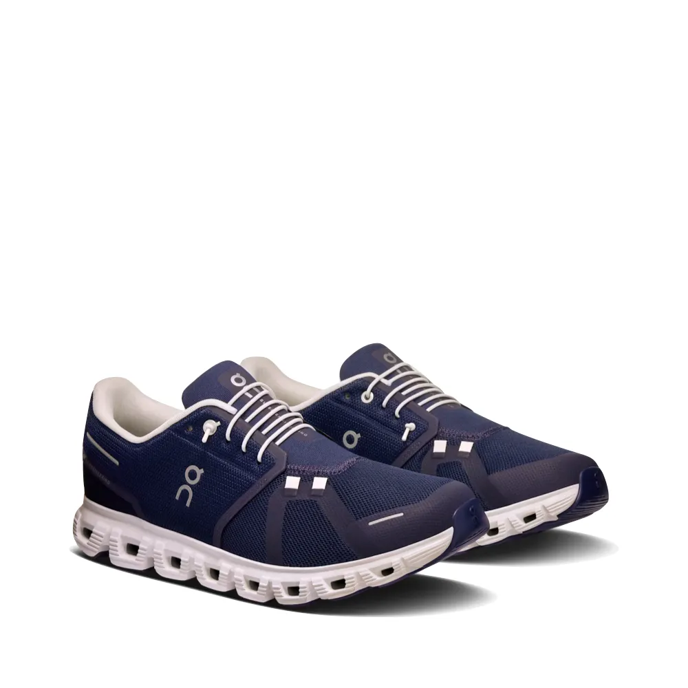 On Men's Cloud 6 Sneaker in Midnight/White