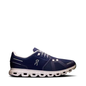 On Men's Cloud 6 Sneaker in Midnight/White
