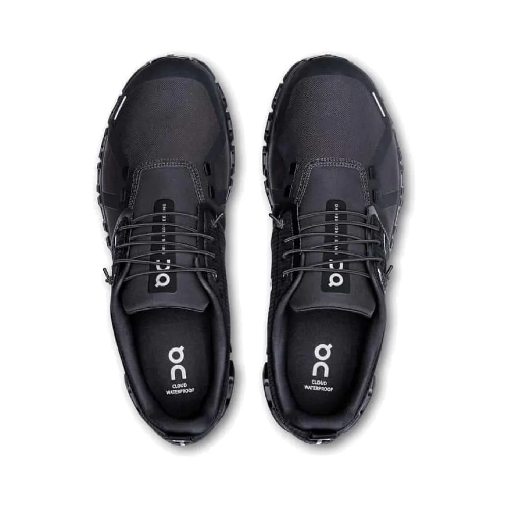 On Men's Cloud 6 Waterproof Sneaker in Black/Black