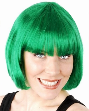 Paige Green Bob Wig with Fringe