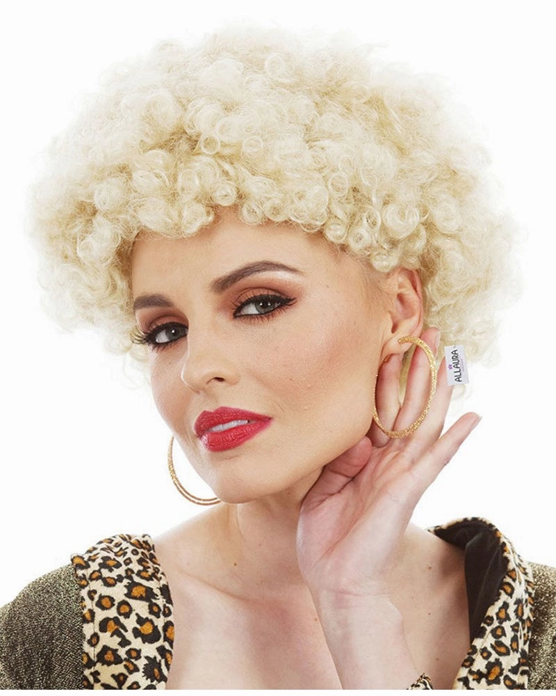 Party Short Curly Blonde Wig