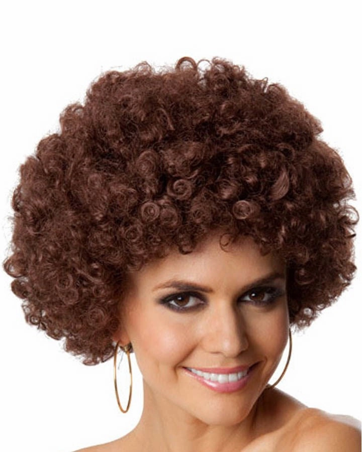Party Short Curly Brown Wig