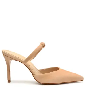 Pearl Casual Nubuck Pump In Beige