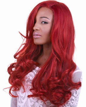 Peek A Boo Henna Lace Front Premium Long Red Wig