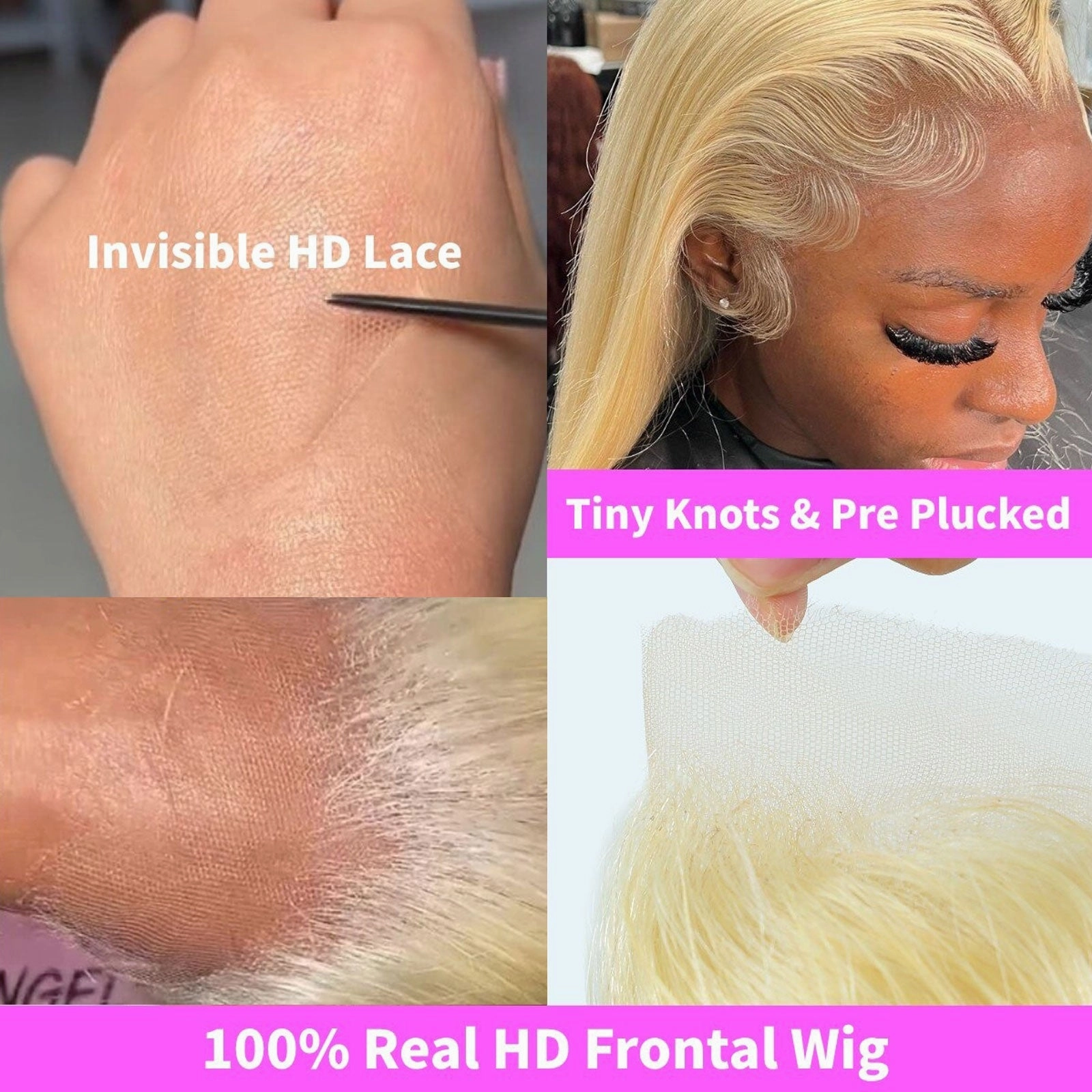 Penelope | HD Lace Preplucked 613 Blonde Human Hair 3D 13x6 Frontal Wig | Body Wave