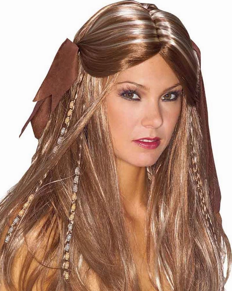 Pirate Wench Long Blonde and Brown Wig