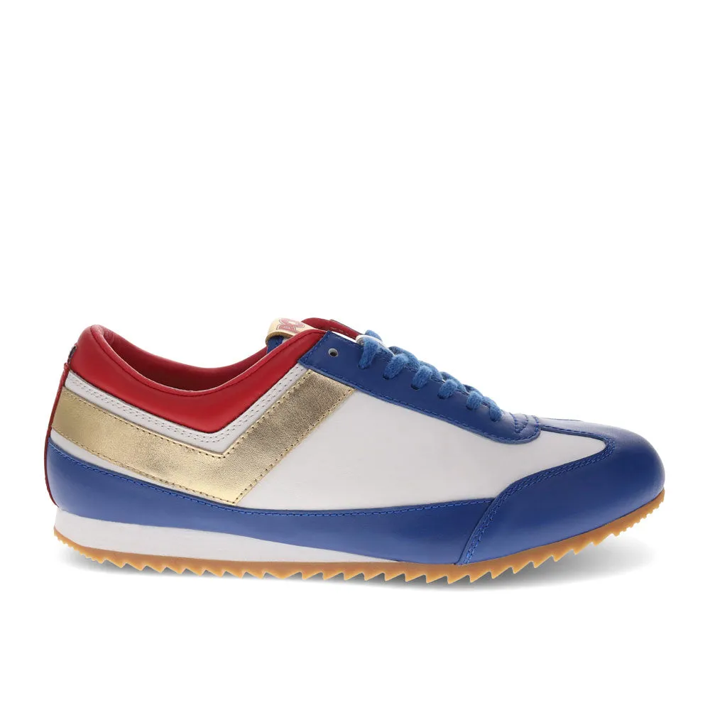 PONY Mens Racer Lux Genuine Leather Premium Lace Up Athletic Sneaker Shoe