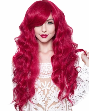 Premium Long Wavy Cranberry Wig