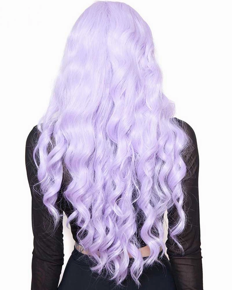 Premium Long Wavy Lavender Wig