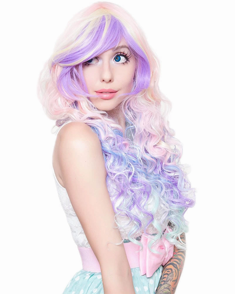 Premium Long Wavy Pastel Wig