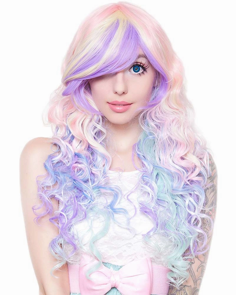 Premium Long Wavy Pastel Wig