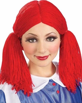 Rag Doll Red Pigtails Wig