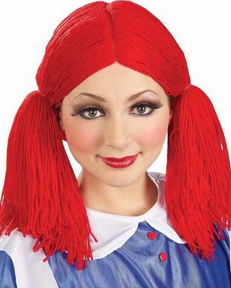 Rag Doll Red Pigtails Wig