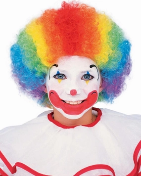 Rainbow Clown Curly Kids Wig