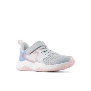 Rave Run v2 Bungee Lace with Top Strap - Bright Sky with Granite and Rose Sugar - Little Kids