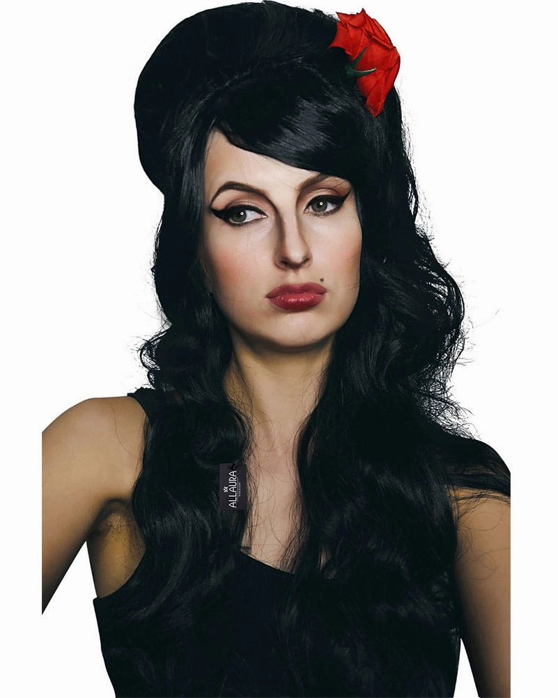 Rehab Beehive Deluxe Long Black Wig