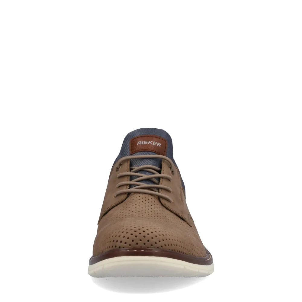 Rieker Men's Dustin 50 Perfed Shoe in Fango Taupe