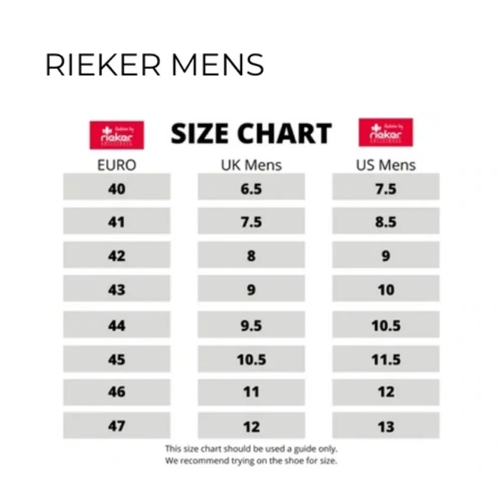 Rieker Men's Justus 03 Sneaker in Jeans/Dirty White/Cement