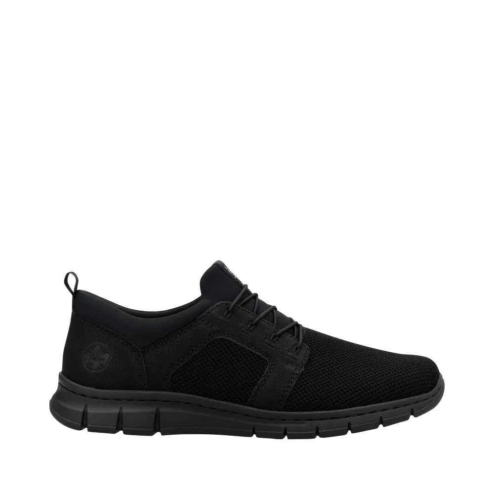 Rieker Men's Timo 96 Bungee Lace Slip On Sneaker in Black