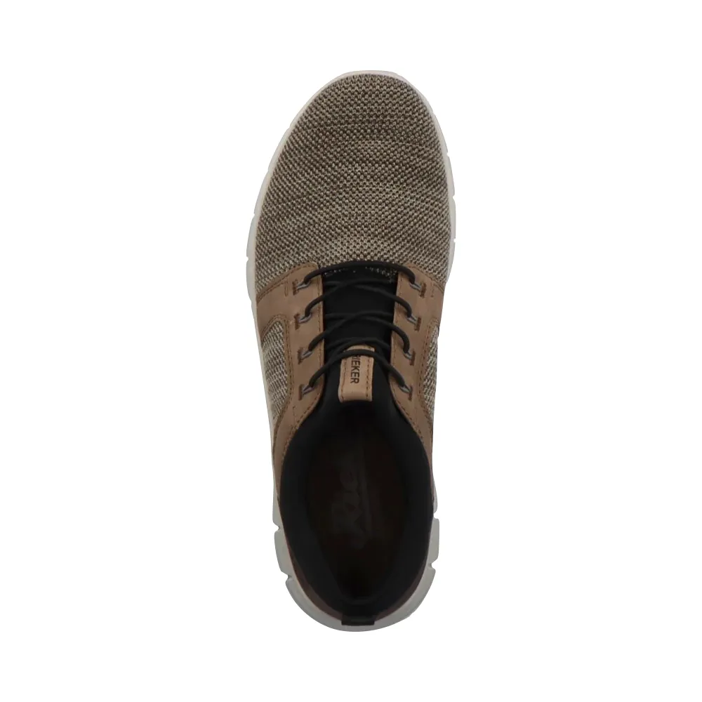 Rieker Men's Timo 96 Bungee Lace Slip On Sneaker in Fango