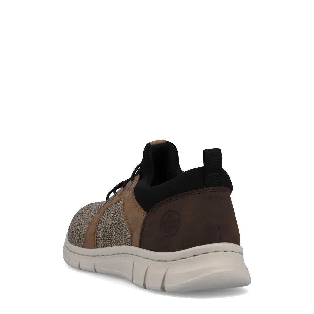 Rieker Men's Timo 96 Bungee Lace Slip On Sneaker in Fango
