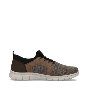 Rieker Men's Timo 96 Bungee Lace Slip On Sneaker in Fango