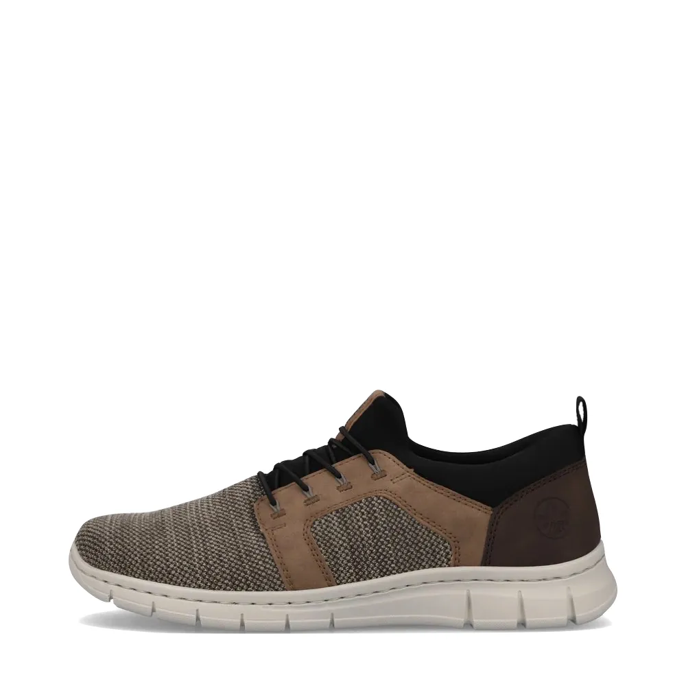 Rieker Men's Timo 96 Bungee Lace Slip On Sneaker in Fango