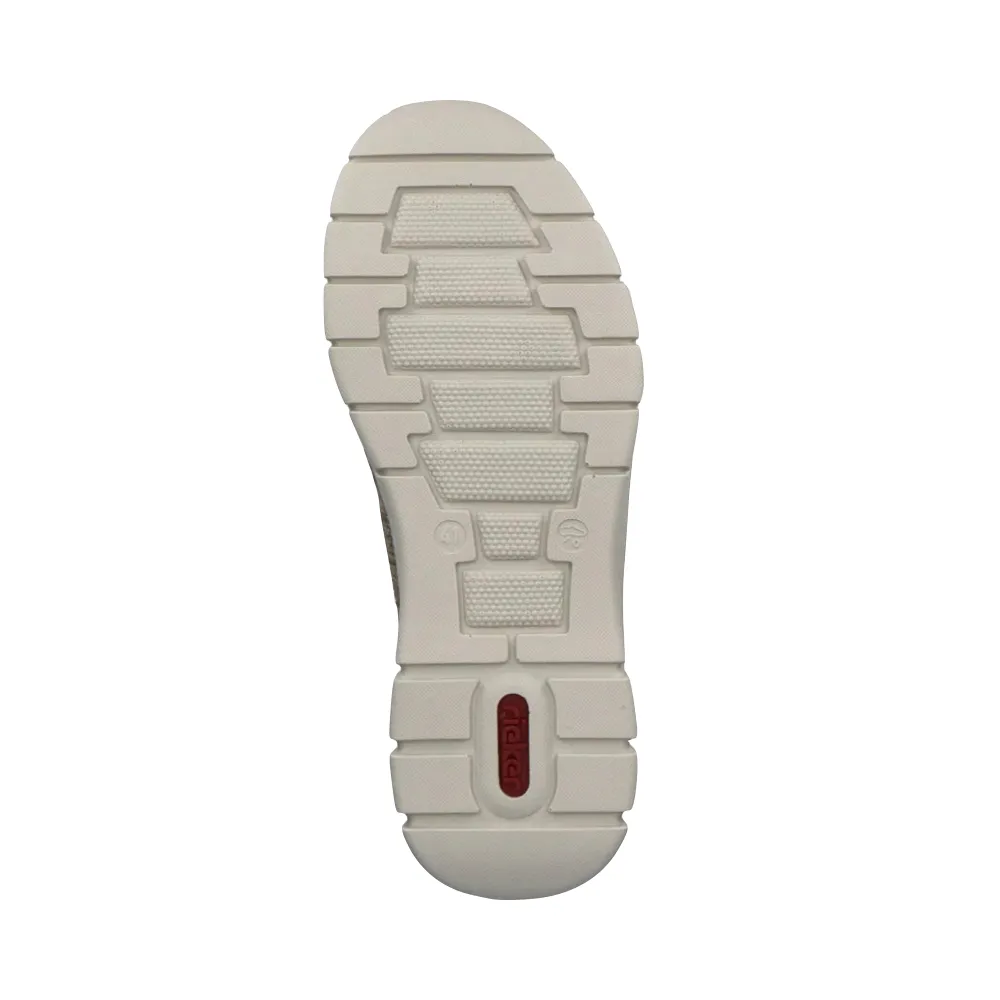 Rieker Men's Timo 96 Bungee Lace Slip On Sneaker in Fango
