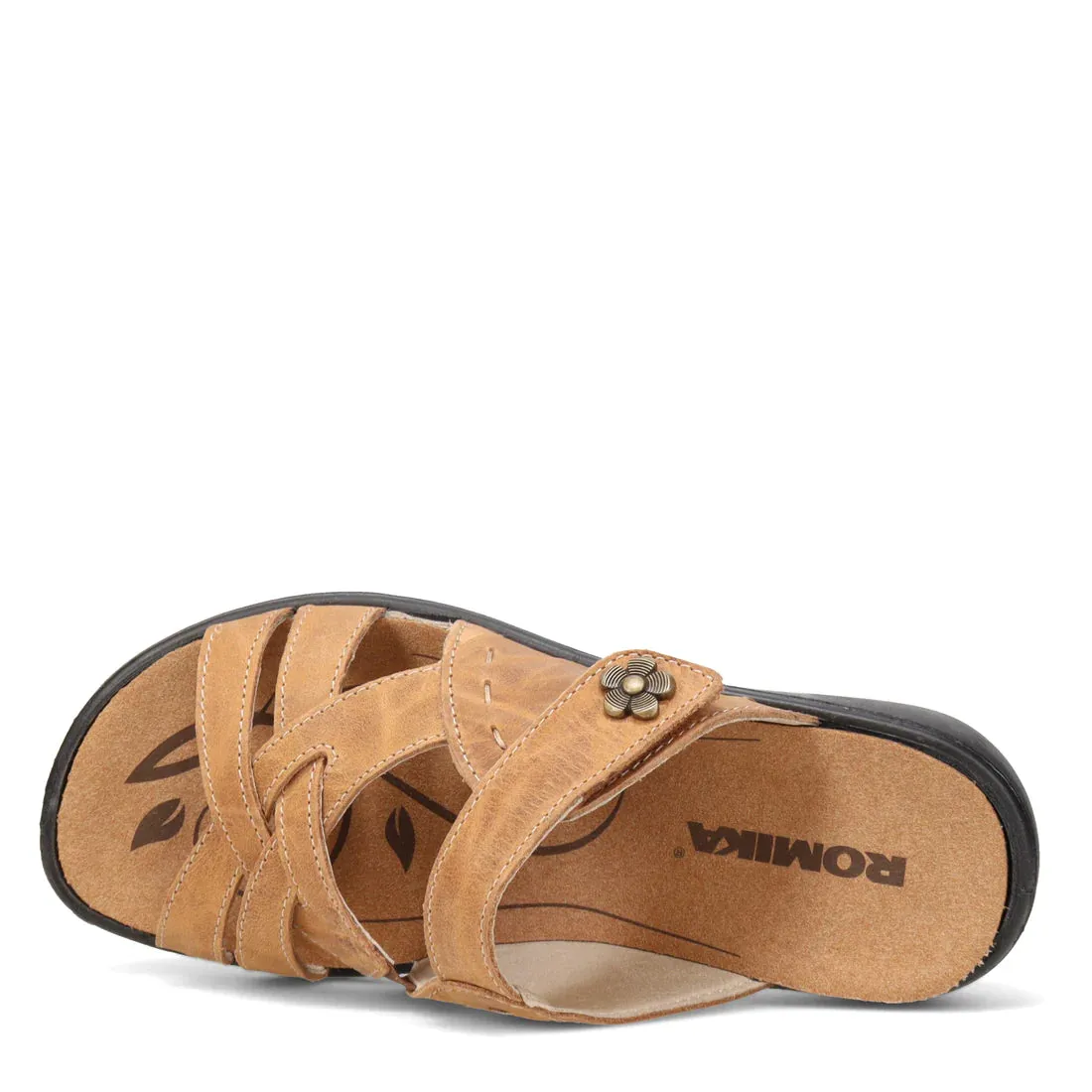 Romika Women's Ibiza 99 Slide Sandal in Camel