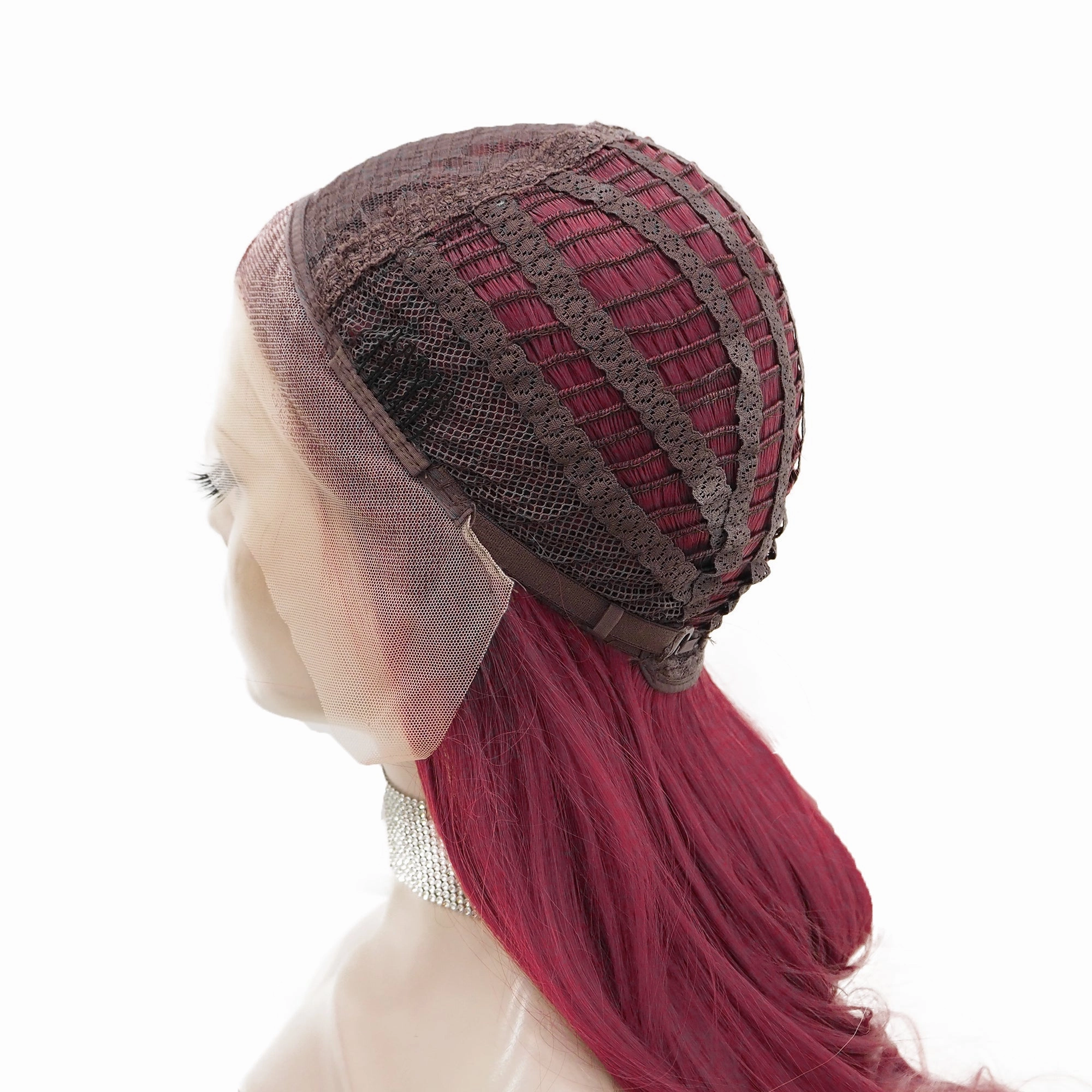 Rose Pink Ombre Long Loose Wave Synthetic Lace Front Wig