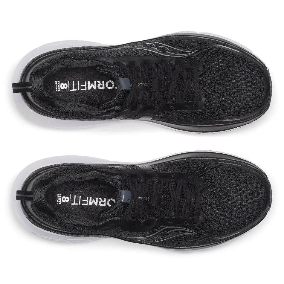 Saucony Men's Guide 18 Running Shoes in Black/White SS25