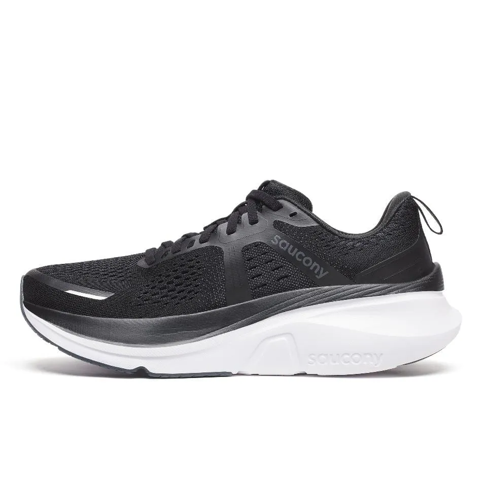 Saucony Men's Guide 18 Running Shoes in Black/White SS25