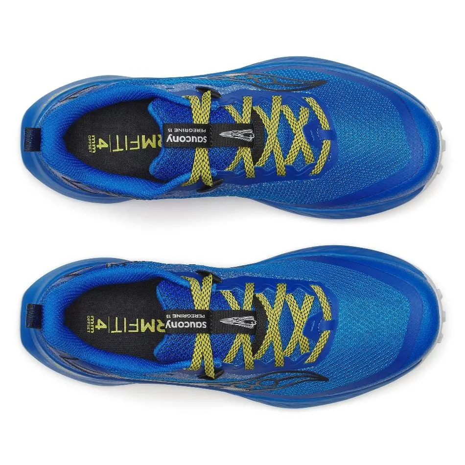 Saucony Men's Peregrine 15 Running Shoes in Skydiver/Pickle SS25