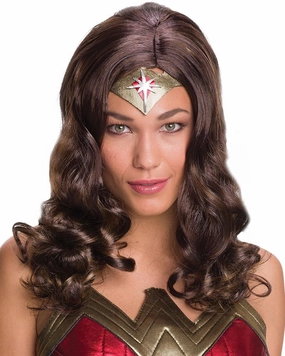 Secret Wishes Wonder Woman Curly Brown Wig