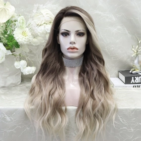 Shannon Ombre Ash Brown to Blonde Body Wave 13*4 Lace Front Wig