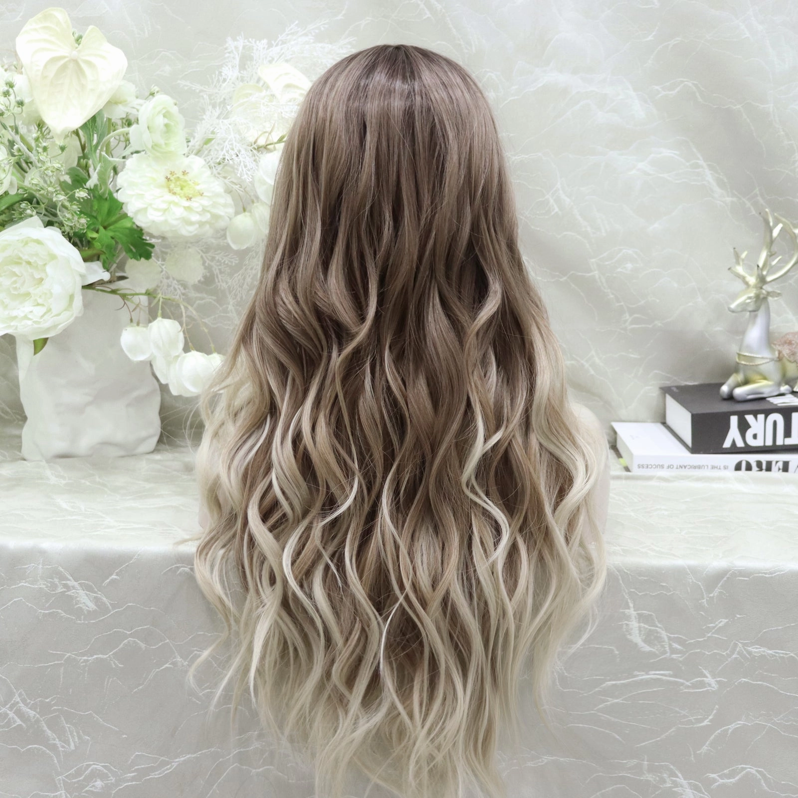 Shannon Ombre Ash Brown to Blonde Body Wave 13*4 Lace Front Wig (ELSA)