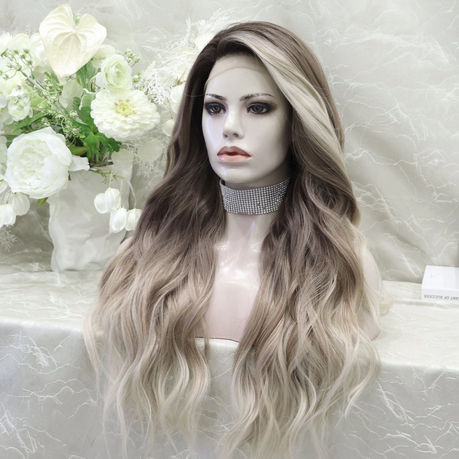 Shannon Ombre Ash Brown to Blonde Body Wave 13*4 Lace Front Wig (ELSA)