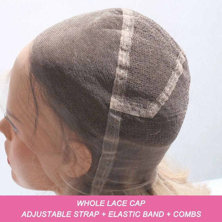 Skin Melt Full Lace (Whole Lace Cap) Highlight Body Wave Human Hair Lace Wig