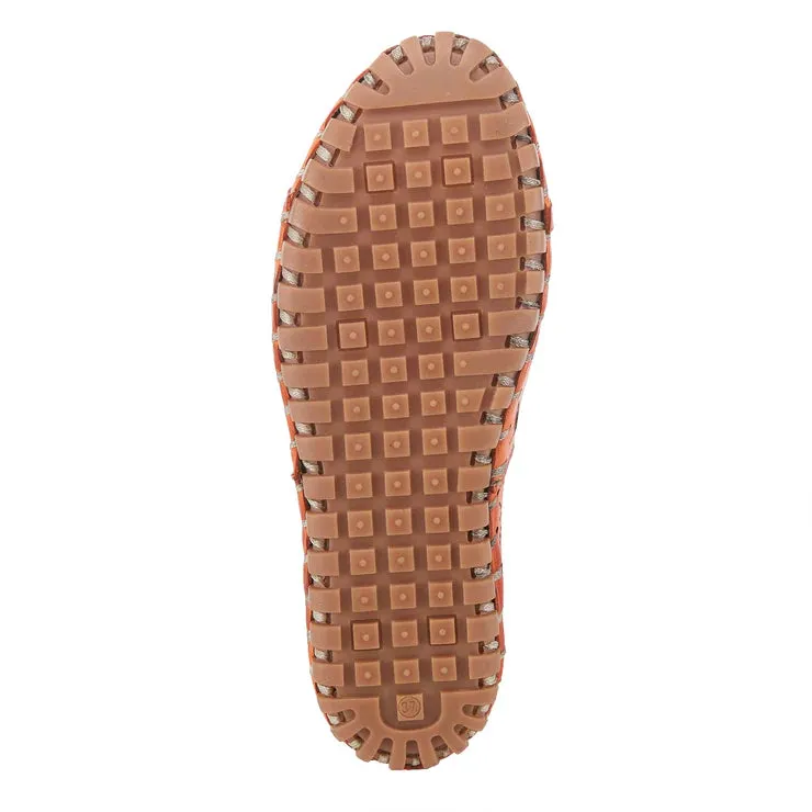 Spring Step Women's Fusaro Slip On Flat in Orange
