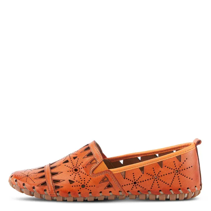 Spring Step Women's Fusaro Slip On Flat in Orange