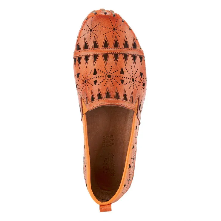 Spring Step Women's Fusaro Slip On Flat in Orange
