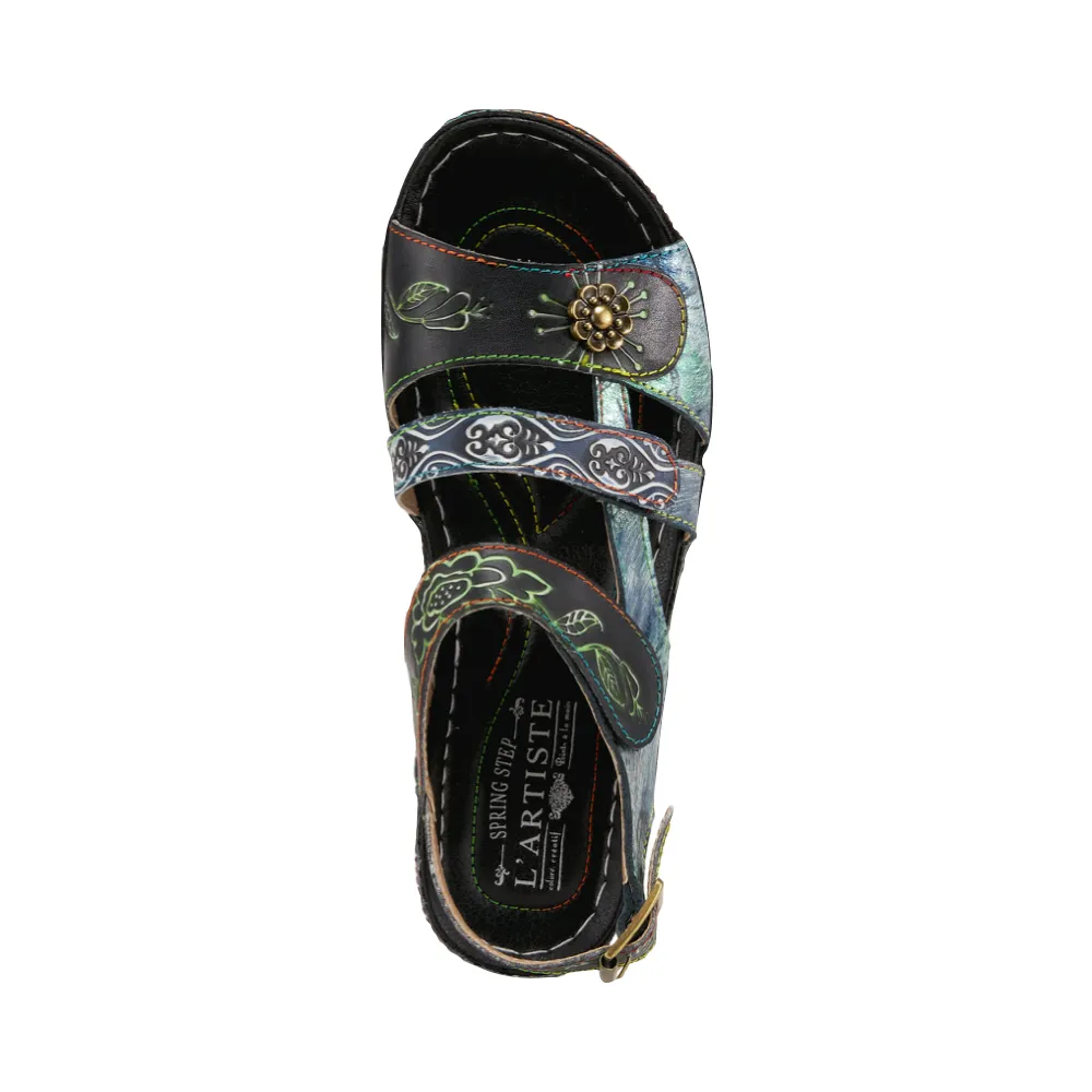 Spring Step Women's Sumacah Sandal in Black Multi