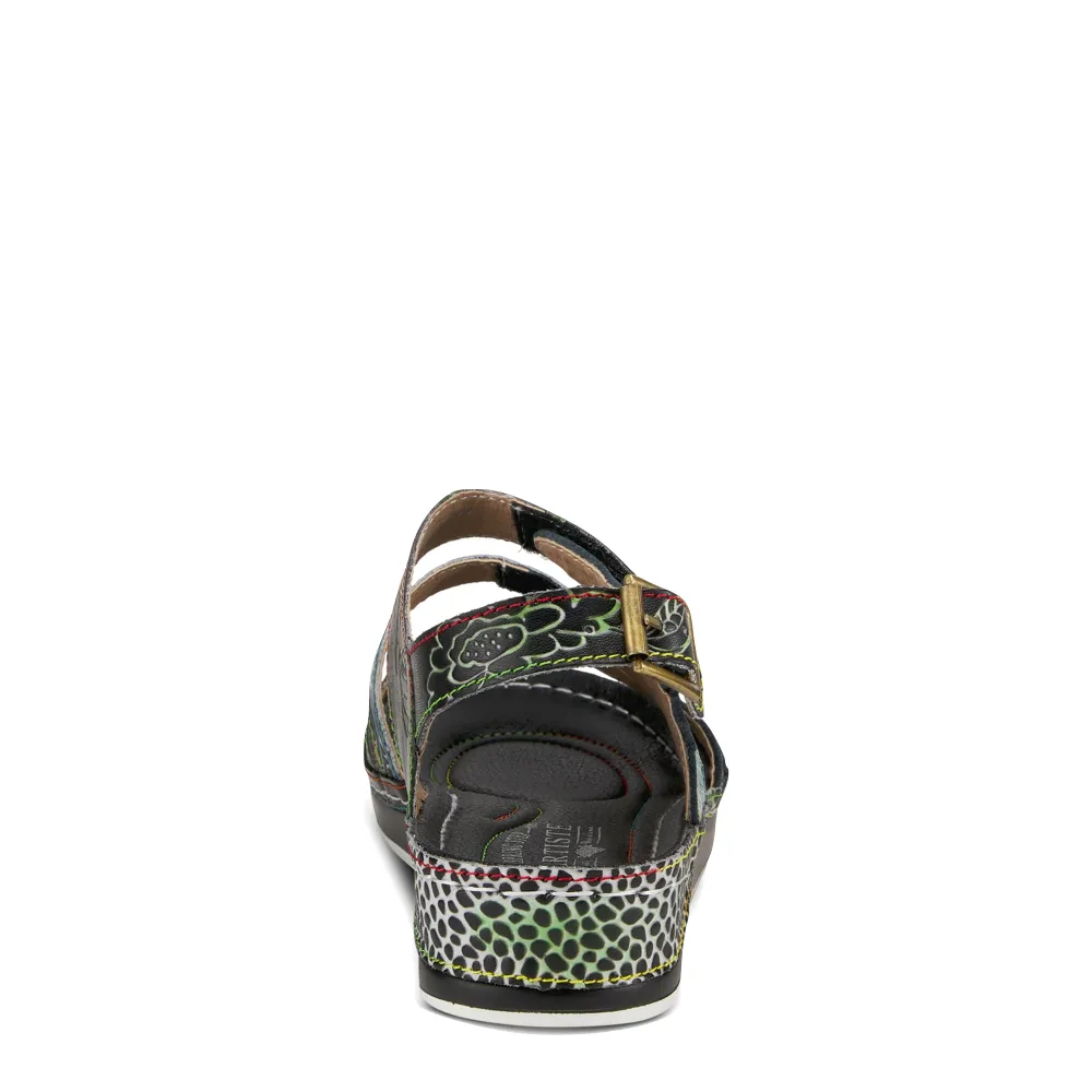 Spring Step Women's Sumacah Sandal in Black Multi