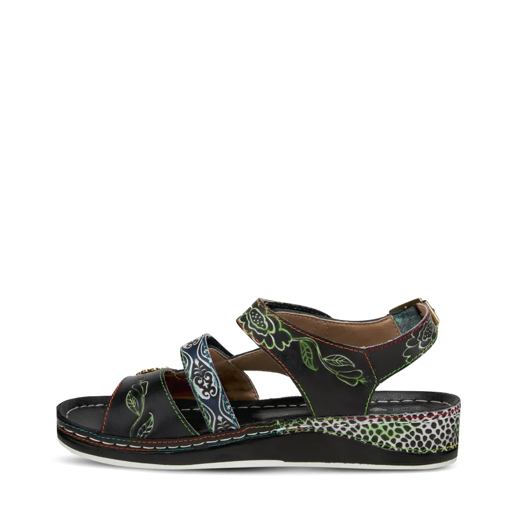 Spring Step Women's Sumacah Sandal in Black Multi