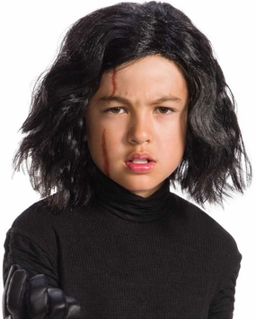 Star Wars Kylo Ren Black Kids Wig and Scar Set
