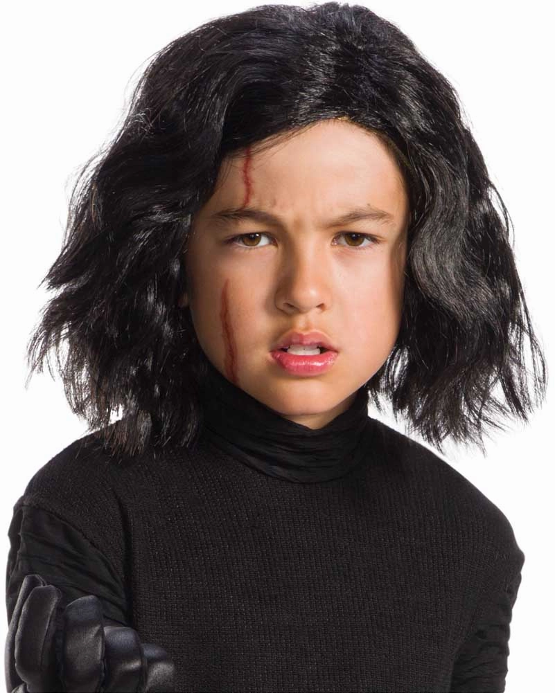 Star Wars Kylo Ren Black Kids Wig and Scar Set