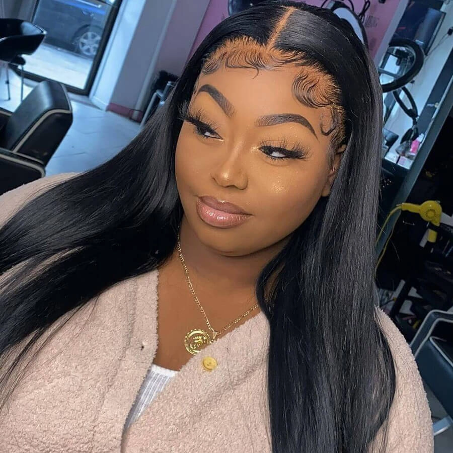 Straight Hair 13x4/13x4x1 HD Lace Front Wig Natural Color Pre Plucked With Baby Hair 100%  Real Human Hair Wig-Geeta Hair