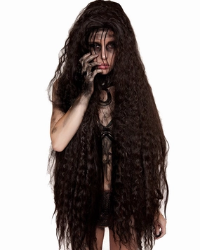Suicide Witch Premium Long Brown Wig