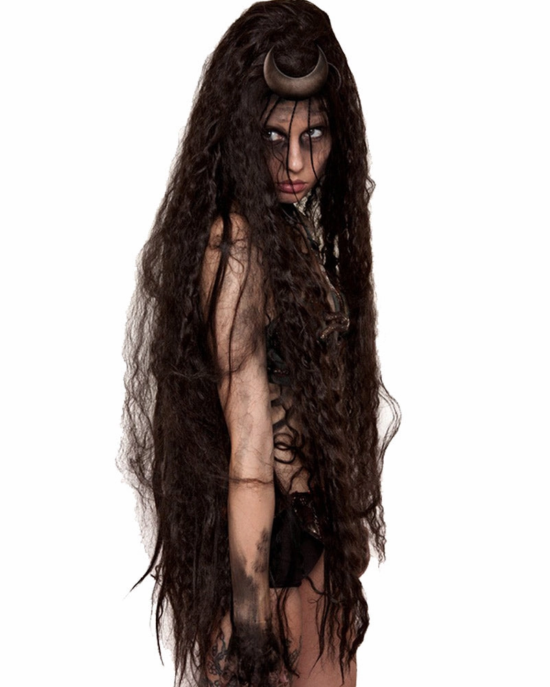 Suicide Witch Premium Long Brown Wig