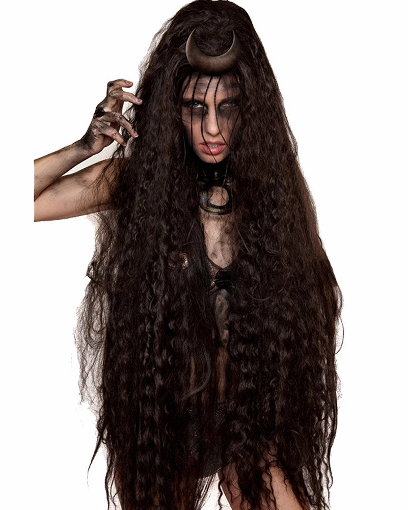 Suicide Witch Premium Long Brown Wig